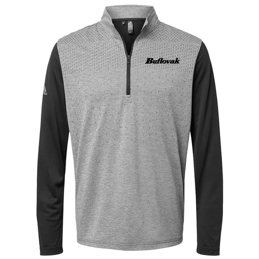 Adidas - Heather Block Print Quarter-Zip Pullover