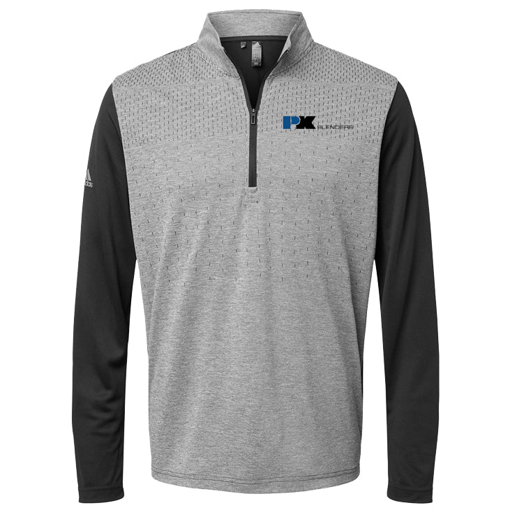 Adidas - Heather Block Print Quarter-Zip Pullover