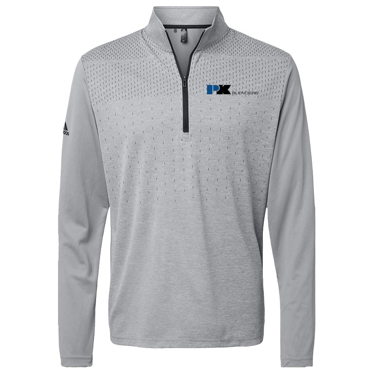 Adidas - Heather Block Print Quarter-Zip Pullover