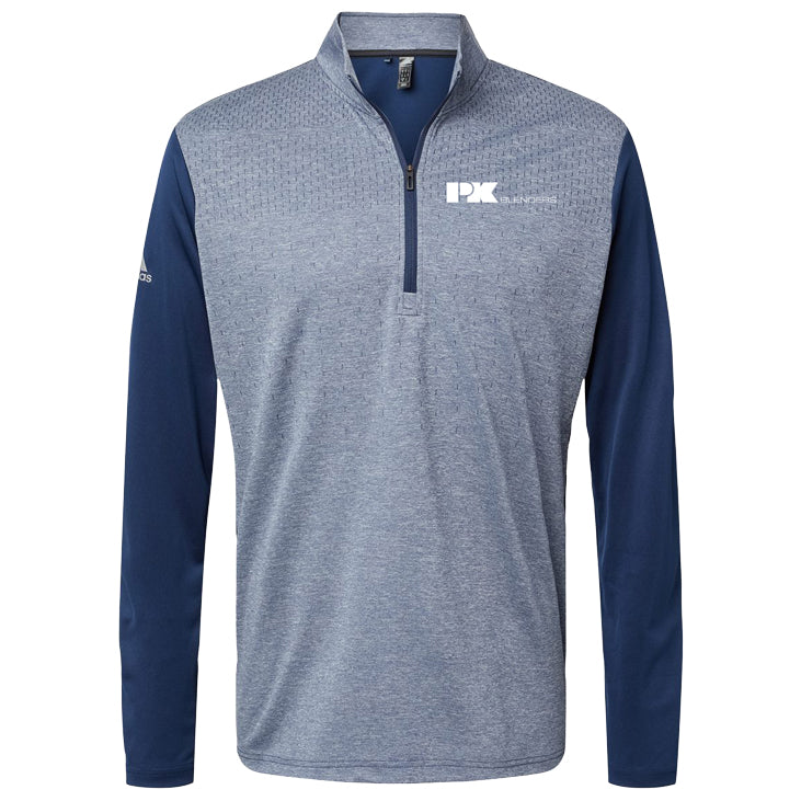 Adidas - Heather Block Print Quarter-Zip Pullover