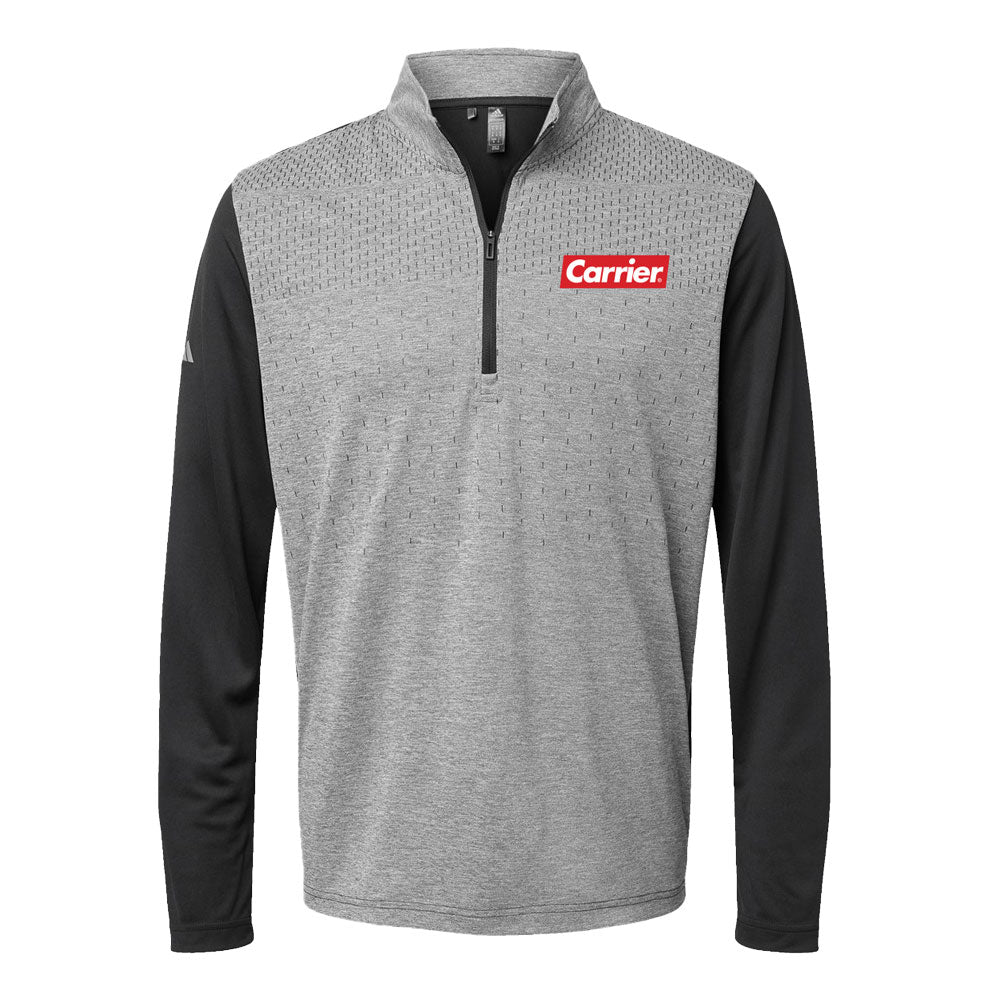 Adidas - Heather Block Print Quarter-Zip Pullover