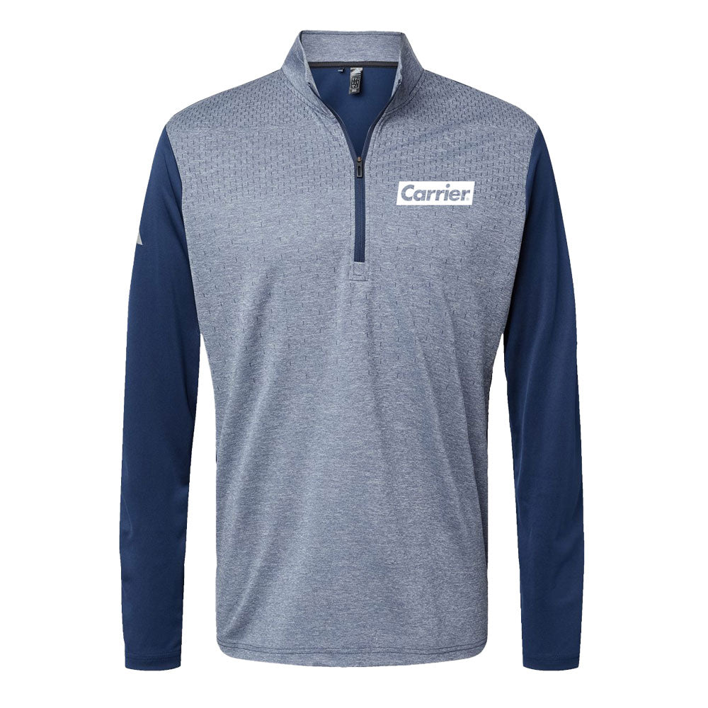 Adidas - Heather Block Print Quarter-Zip Pullover