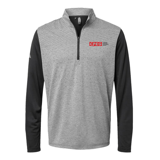 Adidas - Heather Block Print Quarter-Zip Pullover