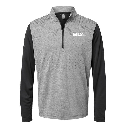 Adidas - Heather Block Print Quarter-Zip Pullover