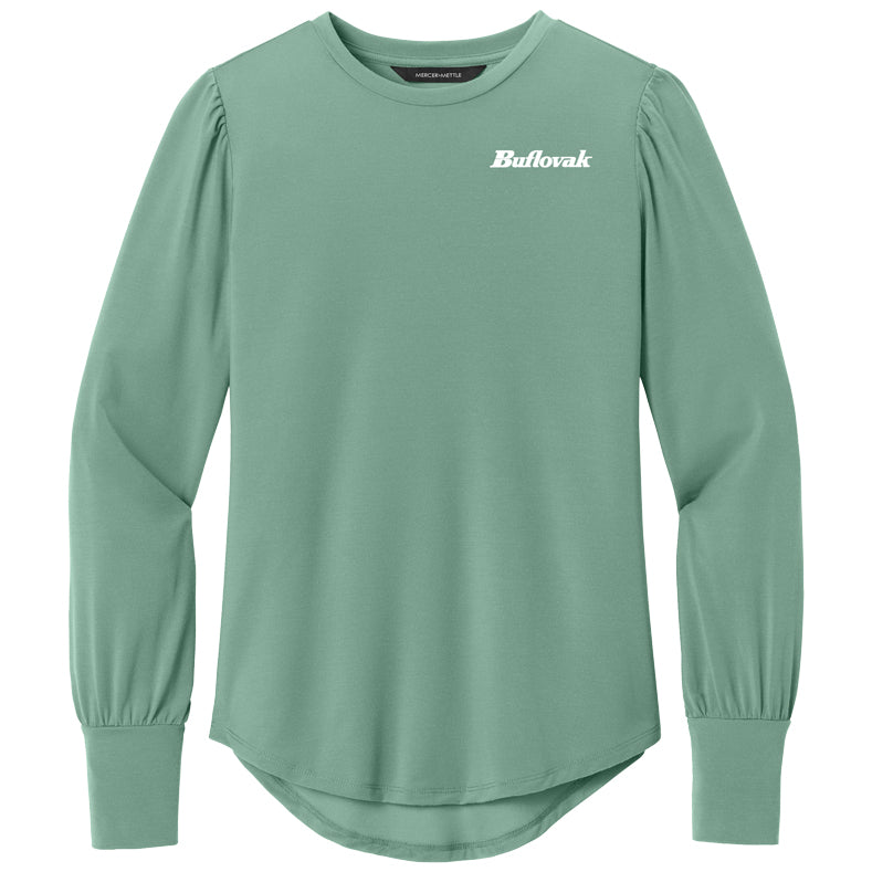 Mercer+Mettle Women’s Stretch Jersey Long Sleeve Blouson Top