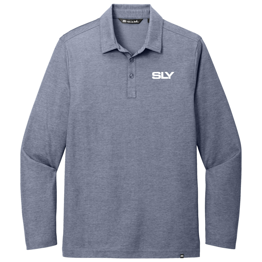 TravisMathew Oceanside Heather Long Sleeve Polo