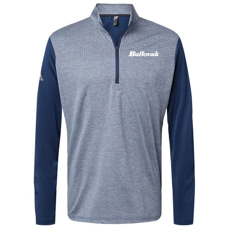 Adidas - Heather Block Print Quarter-Zip Pullover