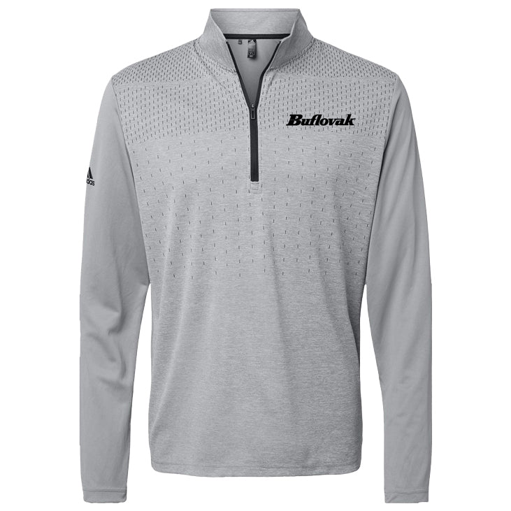 Adidas - Heather Block Print Quarter-Zip Pullover