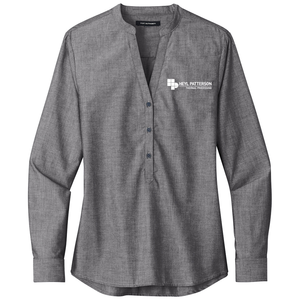 PA Ladies Long Sleeve Chambray Easy Care Shirt