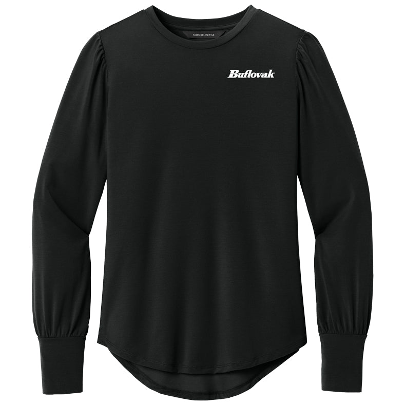 Mercer+Mettle Women’s Stretch Jersey Long Sleeve Blouson Top