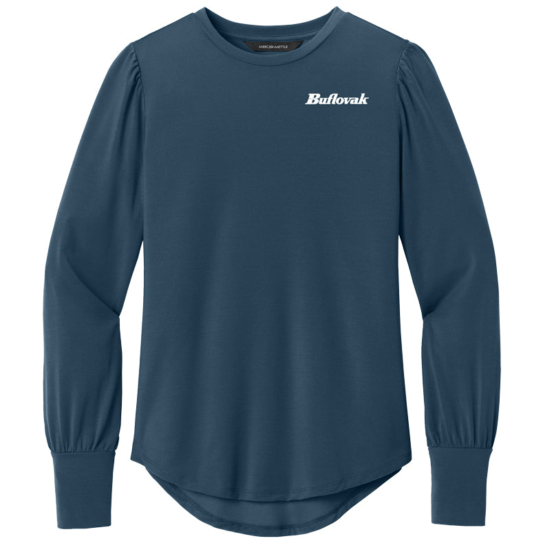 Mercer+Mettle Women’s Stretch Jersey Long Sleeve Blouson Top