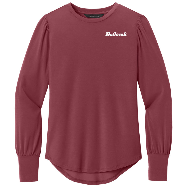 Mercer+Mettle Women’s Stretch Jersey Long Sleeve Blouson Top