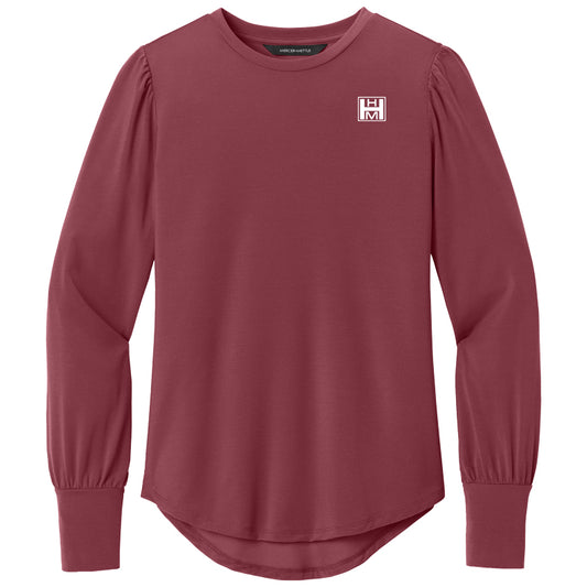 Mercer+Mettle Women’s Stretch Jersey Long Sleeve Blouson Top