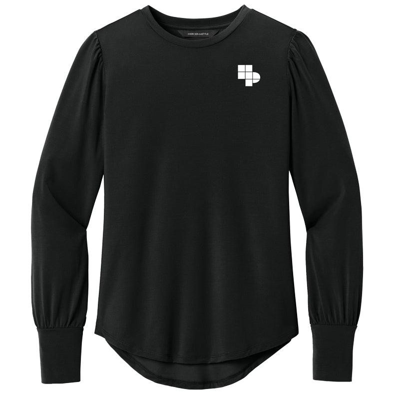 Mercer+Mettle Women’s Stretch Jersey Long Sleeve Blouson Top