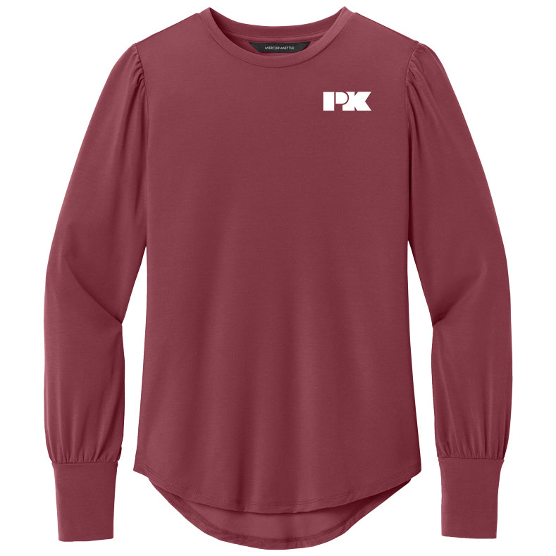 Mercer+Mettle Women’s Stretch Jersey Long Sleeve Blouson Top