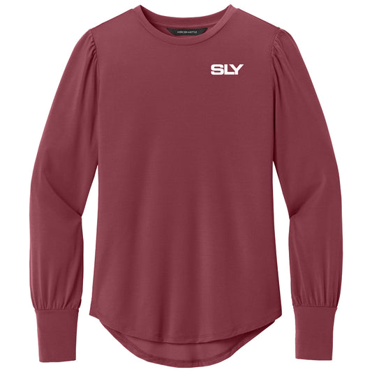 Mercer+Mettle Women’s Stretch Jersey Long Sleeve Blouson Top