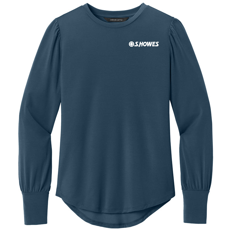 Mercer+Mettle Women’s Stretch Jersey Long Sleeve Blouson Top